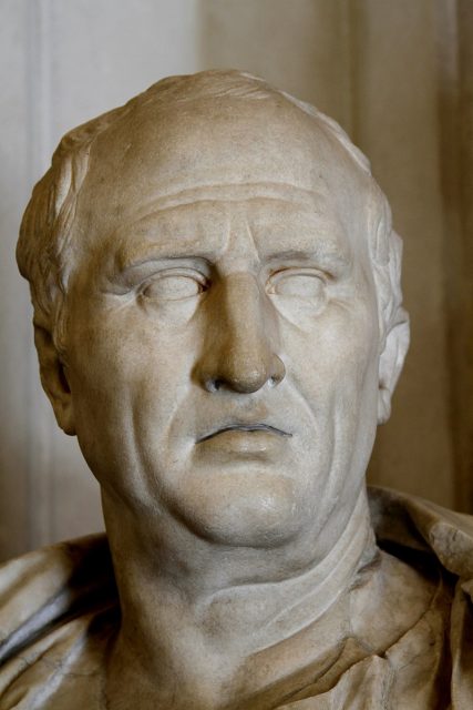 A first-century AD bust of Cicero. By José Luiz Bernardes Ribeiro CC BY-SA 4.0
