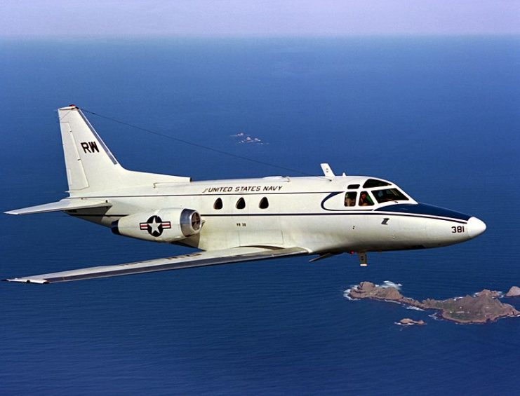 A U.S. Navy North American CT-39E Sabreliner