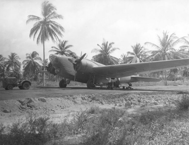 A Douglas B-18 deployed at Aguadulce Army Airfield, Panama