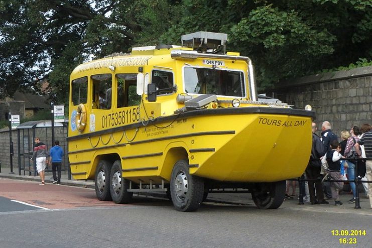 A DUKW in Windsor England. By David Short CC BY 2.0