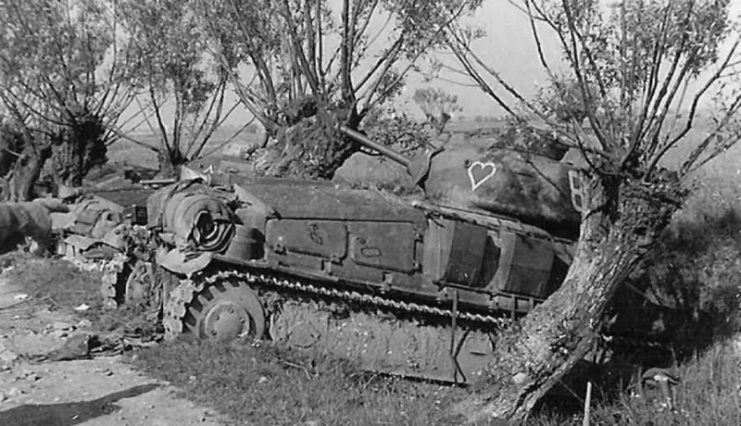 Abandoned French Somua S-35 tank