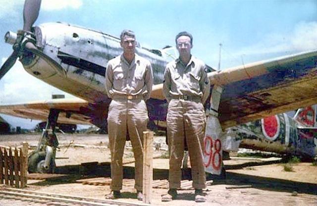 An ex-23rd Sentai, 2nd Chutai Ki-61 photographed at Inba airbase by USAAF personnel in 1946.