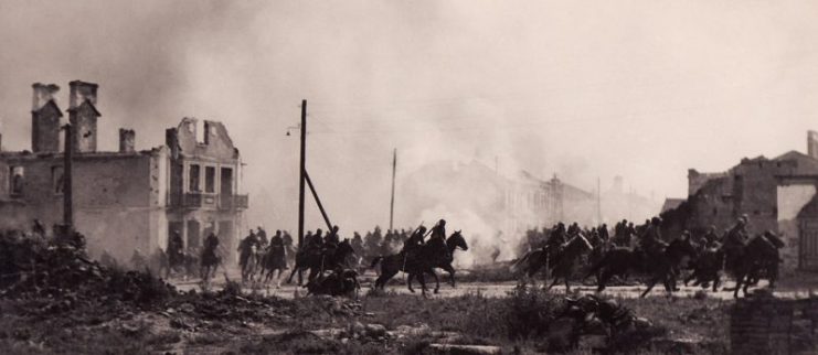 Battle of the Bzura- Polish cavalry in Sochaczew in 1939.