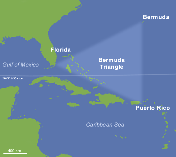 Map of Bermuda Triangle