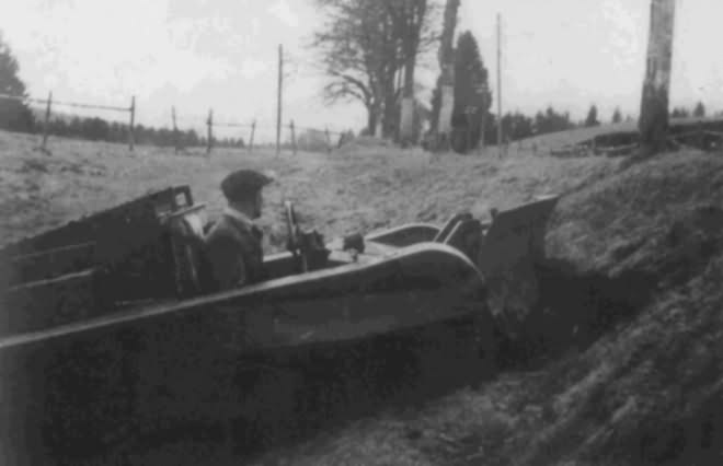 Bren Gun Carrier with Plow Modification.