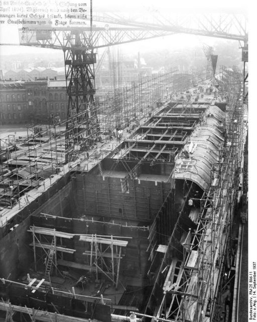 Flugzeugträger B under construction. By Bundesarchiv CC-BY-SA 3.0