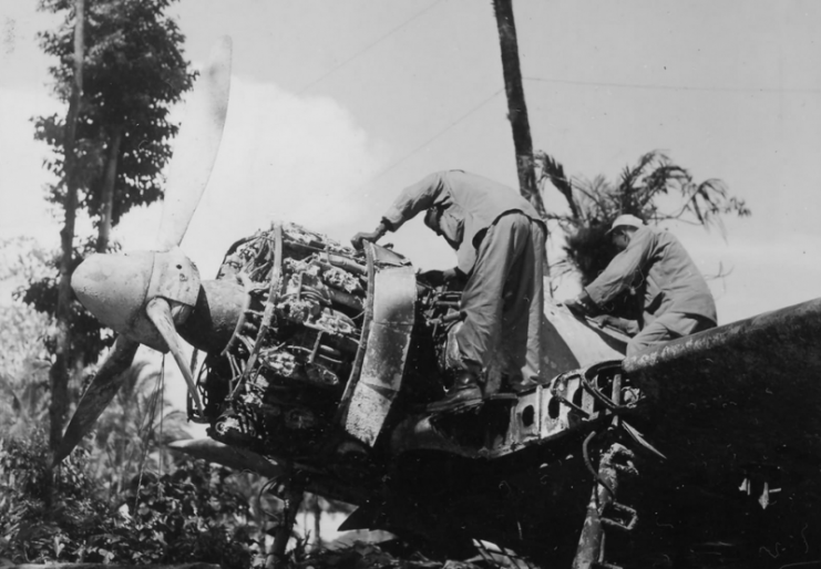 Captured Ki-43 Hayabusa on Munda Field 14 June 1944