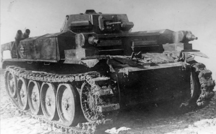 Captured Panzer II Flamingo Sd Kfz 122.