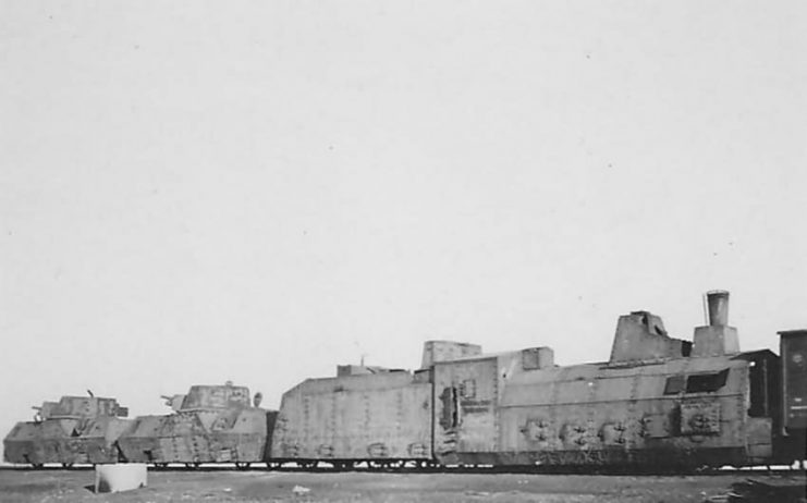 A captured Soviet armored train