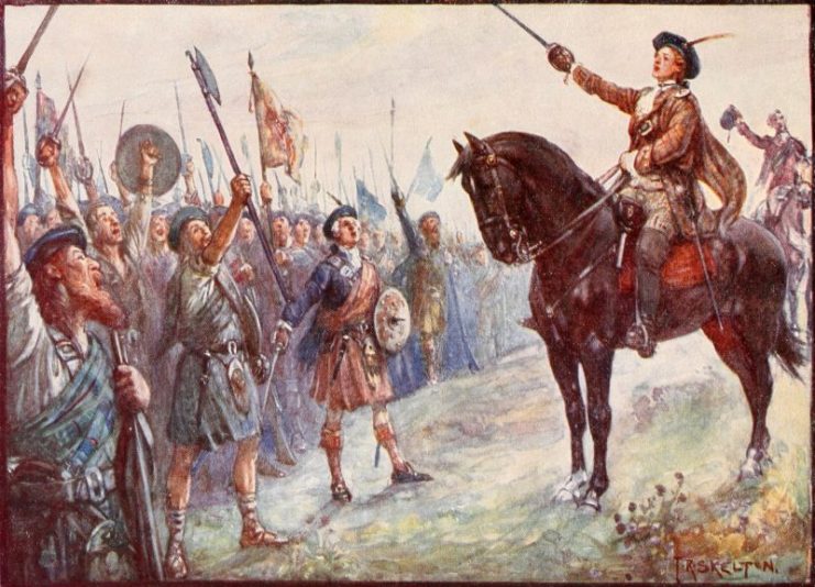 Charles Stuart mustering his men