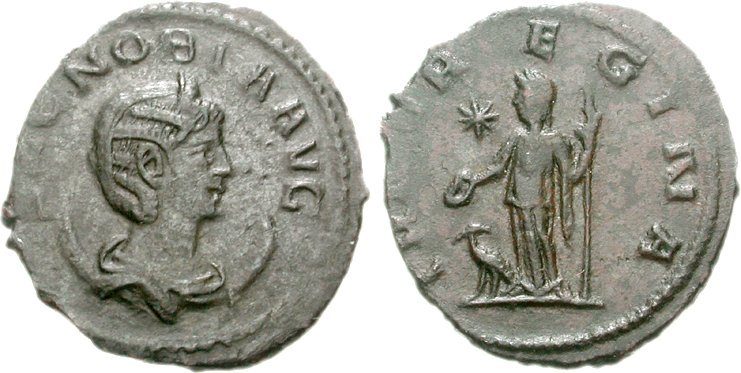 Coin of Zenobia as empress, 272 AD