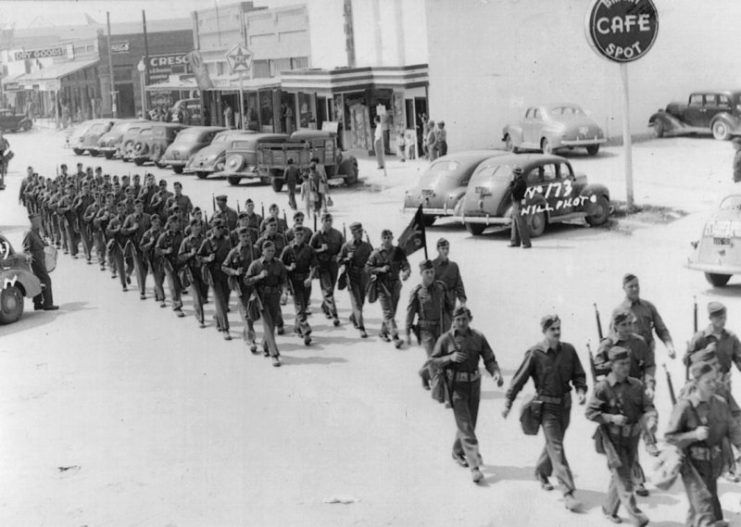 National Guard during mobilization, WW2. Photo: Marstons Mills Historical Society Photograph Collection / CC-BY-SA 2.0