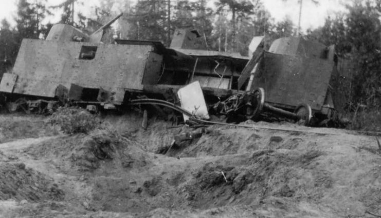Destroyed Soviet Armored Train.