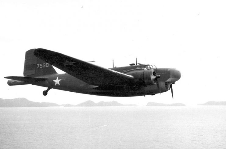 Douglas B-18B (SN 37-530, originally a B-18A) with the MAD tail boom