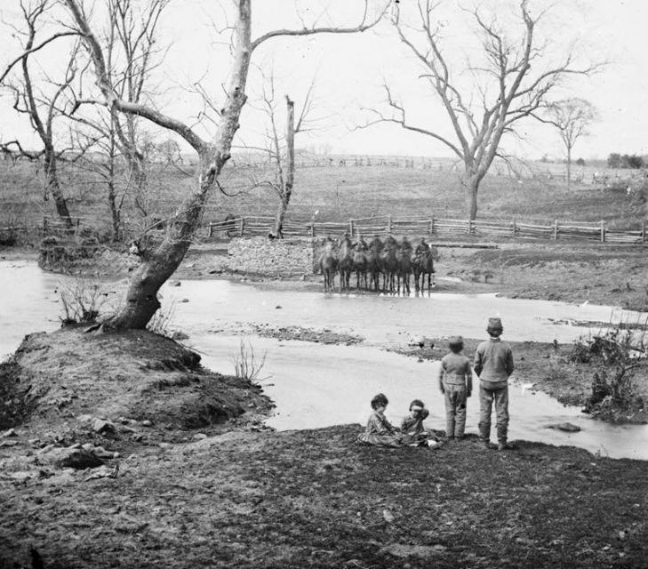 Federal Cavalry at Sudley Springs after the First Battle of Bull Run.