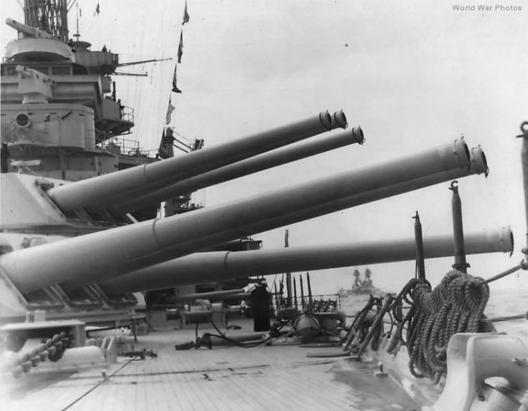 Forward 14-Inch guns of USS California