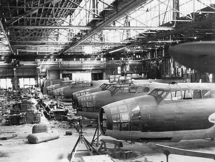 G4M Betty bombers assembly line 1945