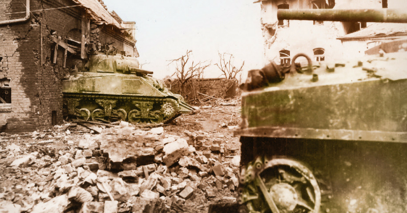 M4 Sherman near Hurtgen Forest.