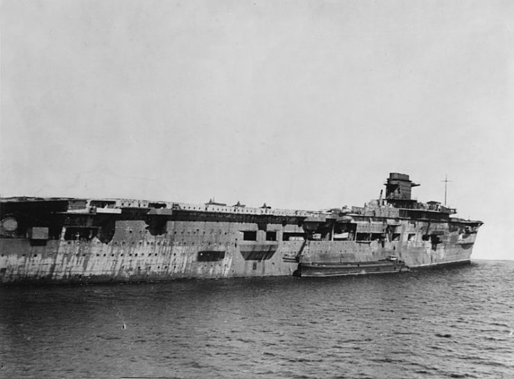 Graf Zeppelin in Soviet custody at Świnoujście, April 5, 1947.