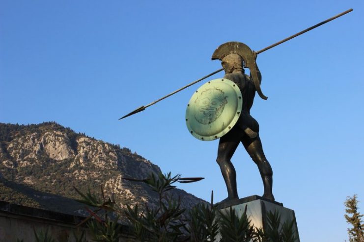 Greek Warrior Statue.