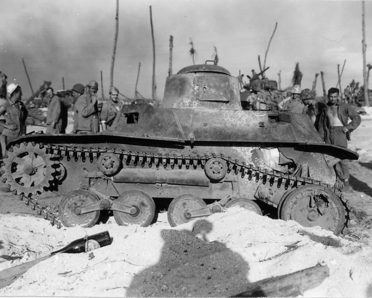 Japanese Type 95 “Ha-Go” light tank in Marshall Islands 1944