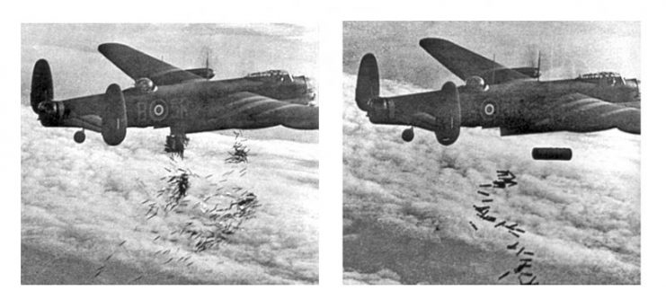 Bombing over Karlshagen by Avro Lancaster.