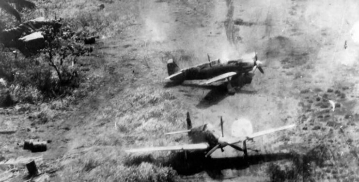 Ki-61 under attack in Wewak New Guinea 9144