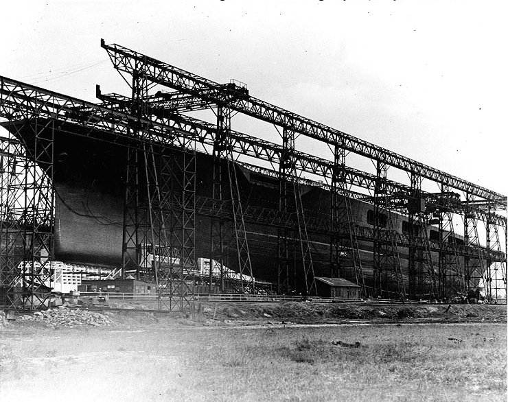 Lexington on slipway, 1925