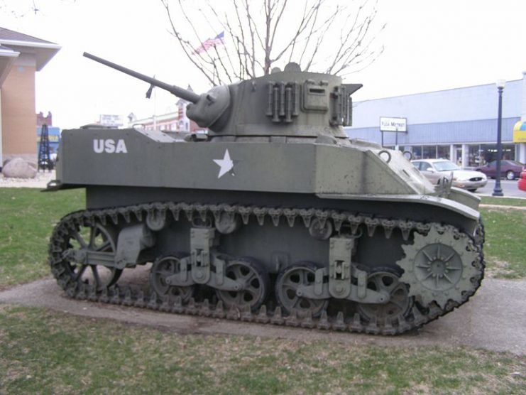 M2 Light Tank was an American pre-World War II tank. Memorial Park, Gas City, Indiana.Photo Chris Light CC BY-SA 4.0