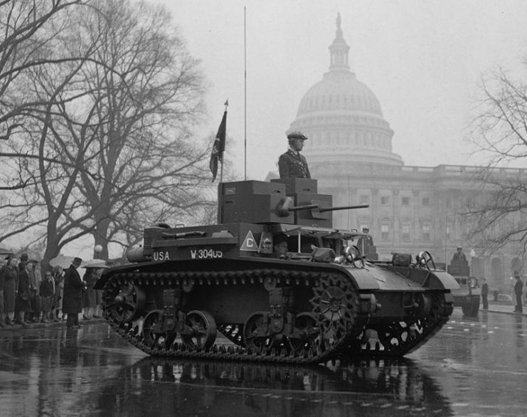 M2A3 in Annual Army Day Parade, Washington, 1939.