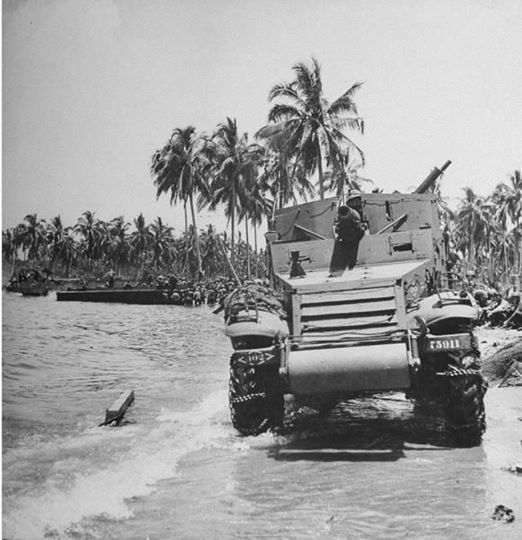 M3 Halftrack GMC on the Bougainville Island, in the Solomon Islands, November 1943