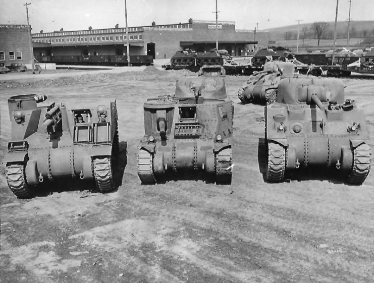 M7, M3 And M4 tanks at Schenectady Army Depot, Voorheesville NY