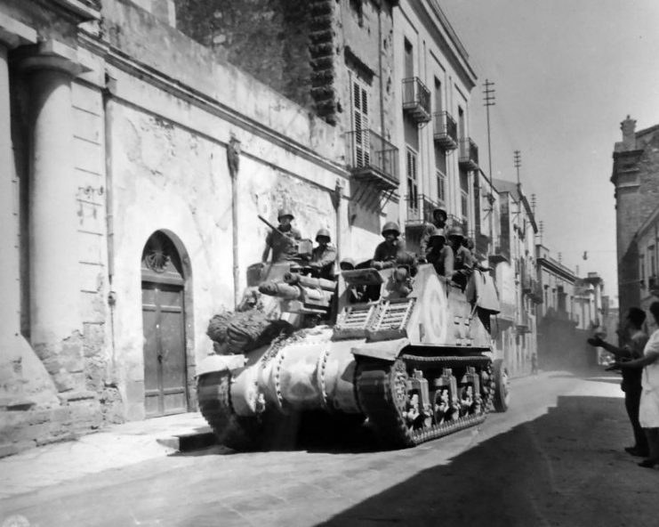 M7 Priest at Sciacca, Sicily 1943