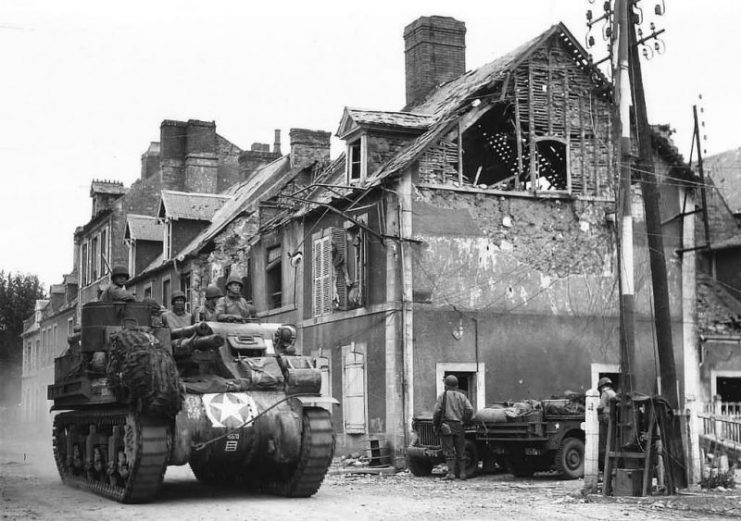 M7 Priest in Carentan Normandy