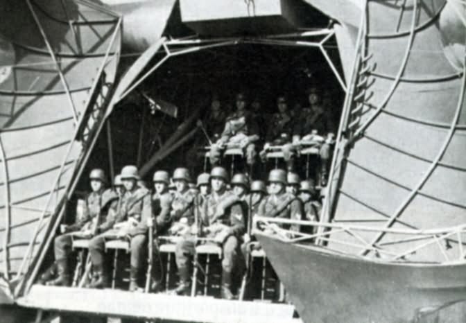 German soldiers posing in Me 323.