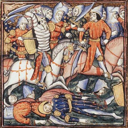 Medieval representation of the battle of Cannae
