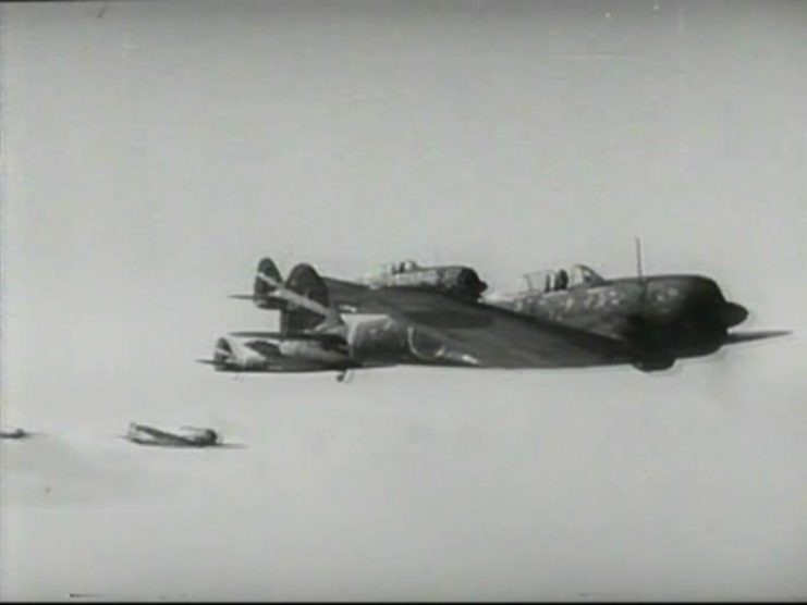 Nakajima Ki-43 from “Kato hayabusa sento-tai (Colonel Kato’s Falcon Squadron)”.