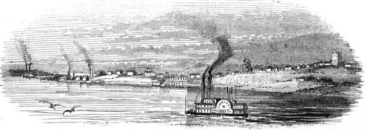 Nauvoo in 1865, engraving.