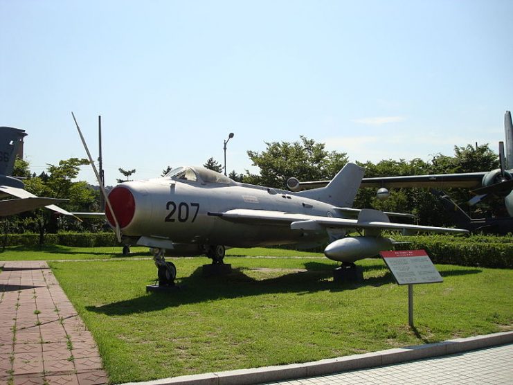 North Korean Air Force J-6 on display at the War Memorial of Korea in Seoul.