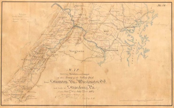 One of Hotchkiss’s maps- Valley Campaign of 1864 for Jubal Early