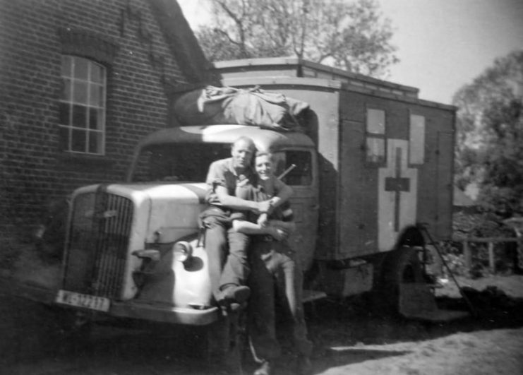 Opel Blitz Luftwaffe with red cross