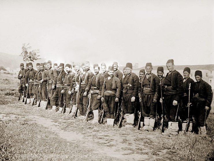 Ottoman redif soldiers.