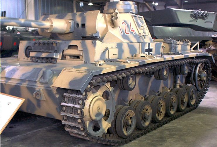 Panzerkampfwagen III (Fl) (SdKfz 143 3) (Flammpanzer 1000 l tank) issued in the Wehrtechnische Studiensammlung Koblenz.Photo Rcbutcher CC BY-SA 2.0