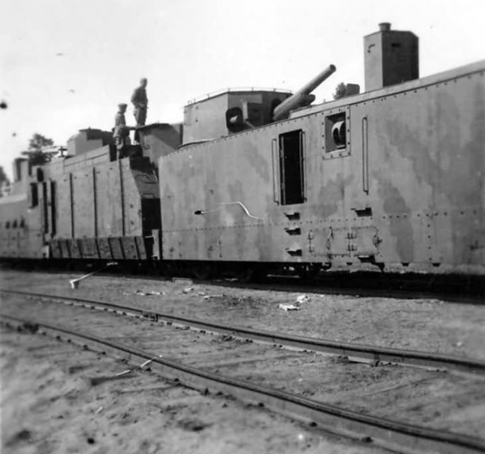 Panzerzug armored train in Russia