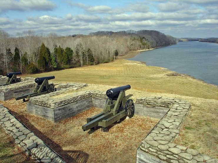 Part of the lower river battery, overlooking the Cumberland River