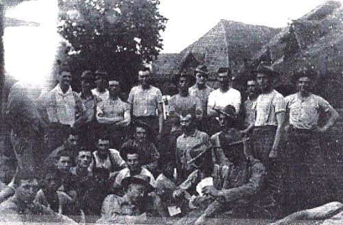 Photo of Company C, 9th US Infantry Regiment with Valeriano Abanador (standing, sixth from right) taken in Balangiga. The provenance of the photograph is uncertain.