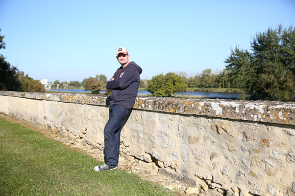 Creator behind the concept for the Paratrooper Series in the grounds of Chateau De Bonneville in France