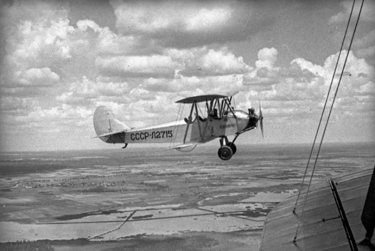 Pilot from the 26th Female Aviation Regiment in the U-2SP