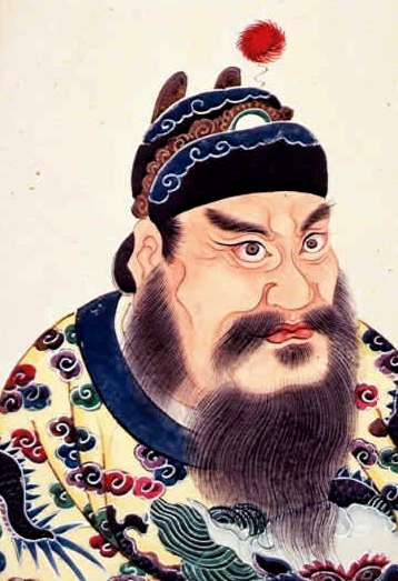 A portrait painting of Qin Shi Huangdi, first emperor of the Qin Dynasty.