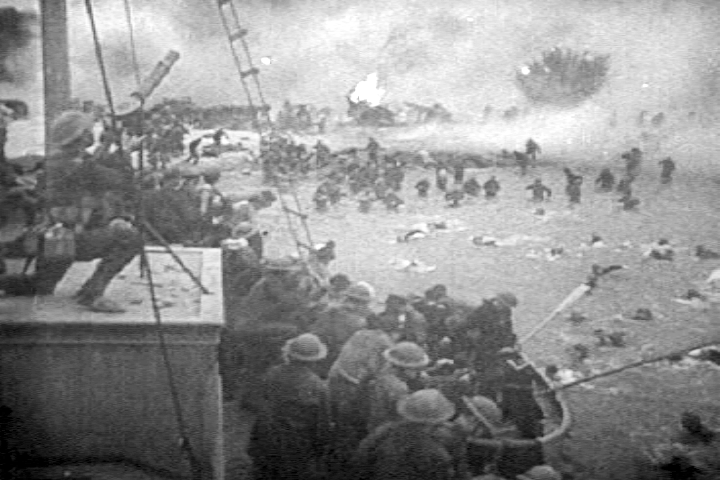 Reenactment of the retreat at Dunkirk for a feature film.